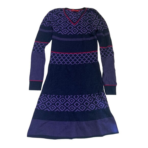 Krimson Klover Purple Fair Isle Sweater Dress - Picture 1 of 6